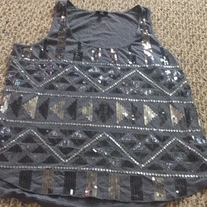 EXPRESS sequin tank top size large